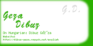 geza dibuz business card